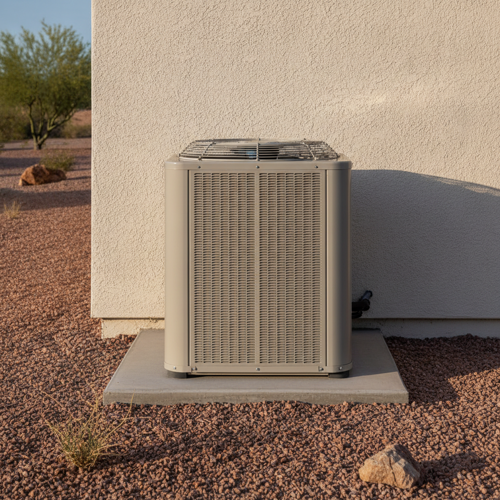 Outdoor air conditioning condenser unit serviced by SEER Heating & Cooling
