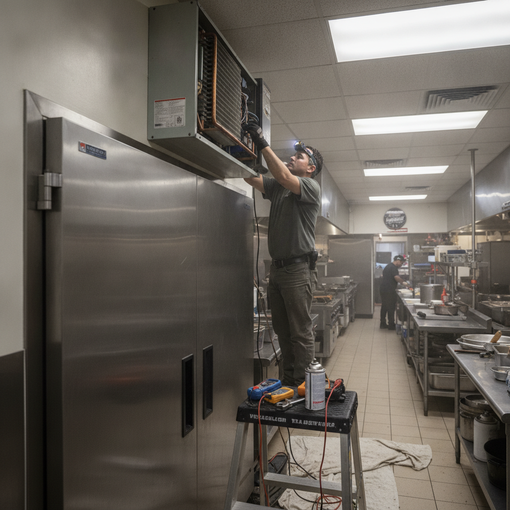 Portfolio image of commercial refrigeration repair completed by SEER Heating & Cooling in Tucson, Arizona