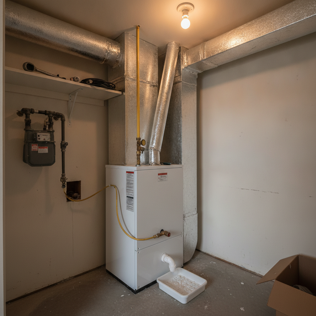 Portfolio image of a furnace replacement completed by SEER Heating & Cooling in Tucson, Arizona